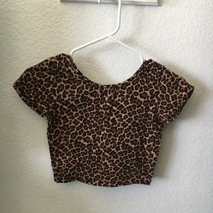 Cheetah print crop top